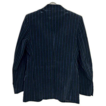 DOLCE&GABBANA G2018T Velour Lined Logo Blazer Navy Size 46