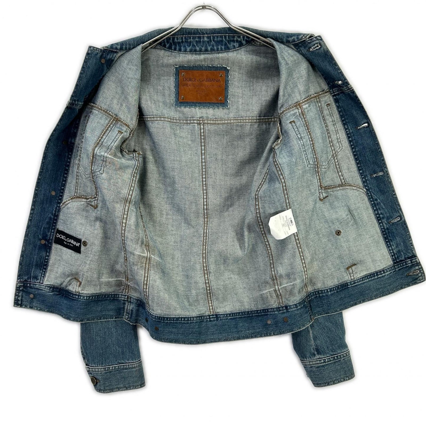 DOLCE&GABBANA G9B81D Indigo Pocketed Denim Jacket Size 46