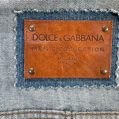 DOLCE&GABBANA G9B81D Indigo Pocketed Denim Jacket Size 46