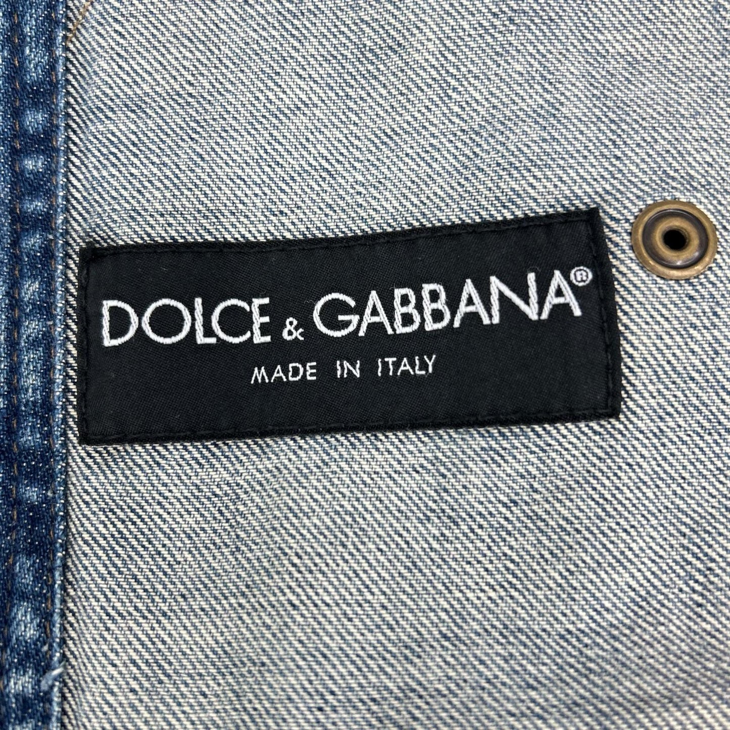 DOLCE&GABBANA G9B81D Indigo Pocketed Denim Jacket Size 46