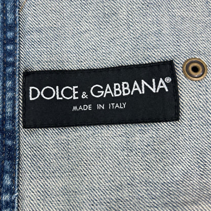 DOLCE&GABBANA G9B81D Indigo Pocketed Denim Jacket Size 46