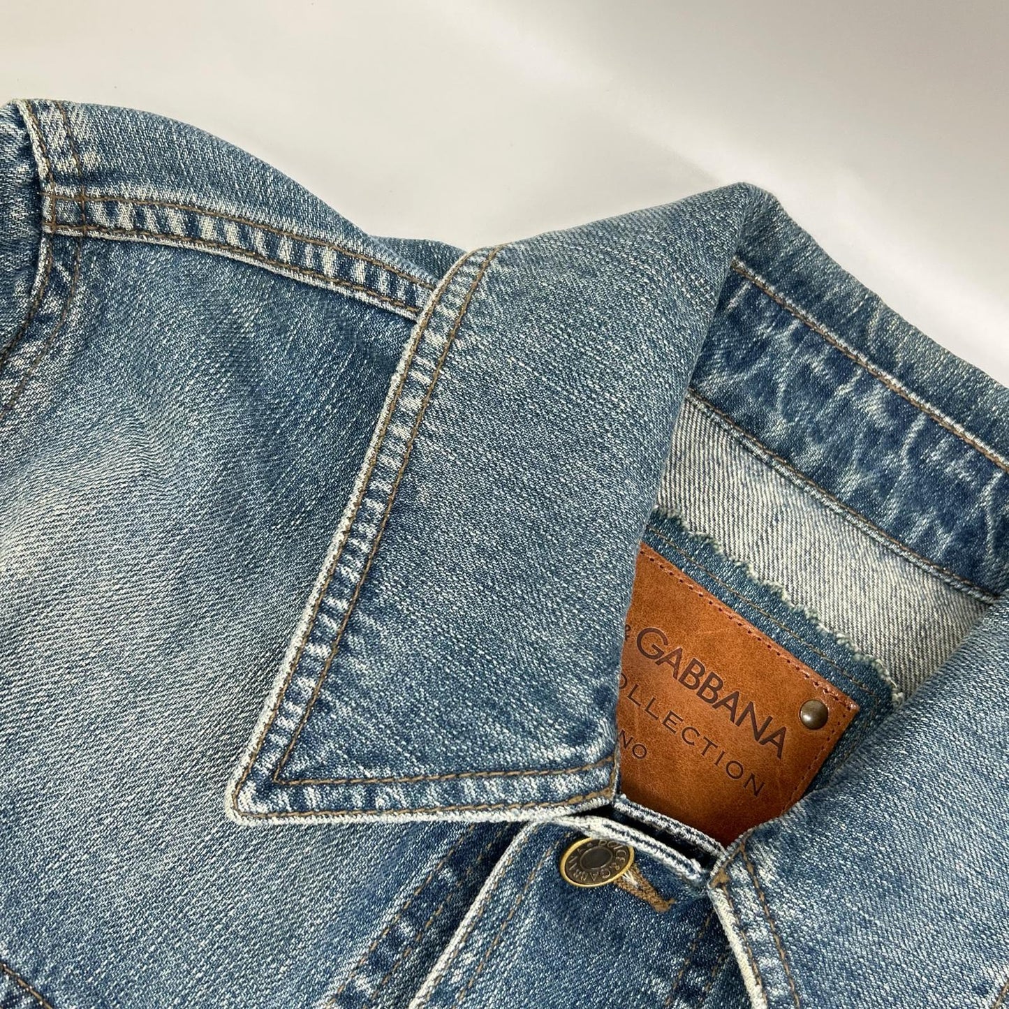 DOLCE&GABBANA G9B81D Indigo Pocketed Denim Jacket Size 46