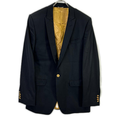 DOLCE&GABBANA G2858T Virgin Wool Gold Blazer Black Jacket