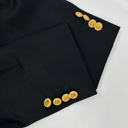 DOLCE&GABBANA G2858T Virgin Wool Gold Blazer Black Jacket
