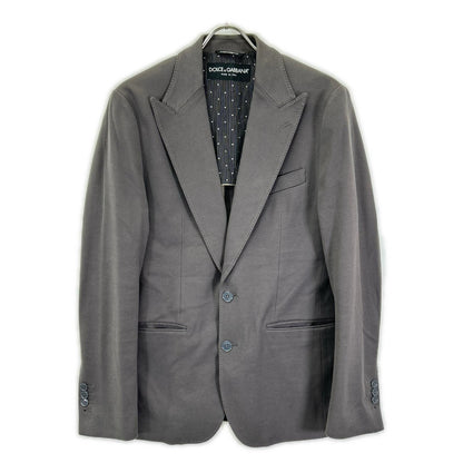 DOLCE&GABBANA G2EO5T Cotton Tailored Blazer Gray Size 46