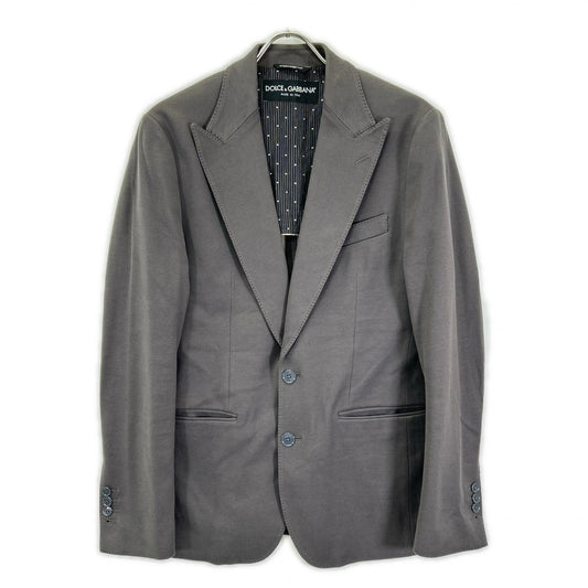 DOLCE&GABBANA G2EO5T Cotton Tailored Blazer Gray Size 46