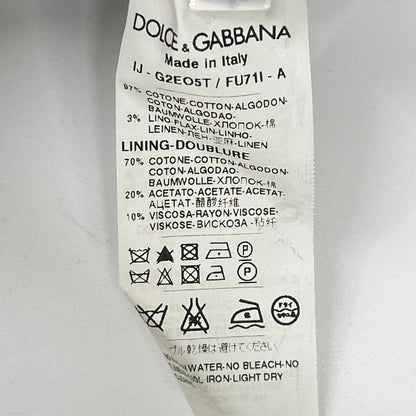 DOLCE&GABBANA G2EO5T Cotton Tailored Blazer Gray Size 46