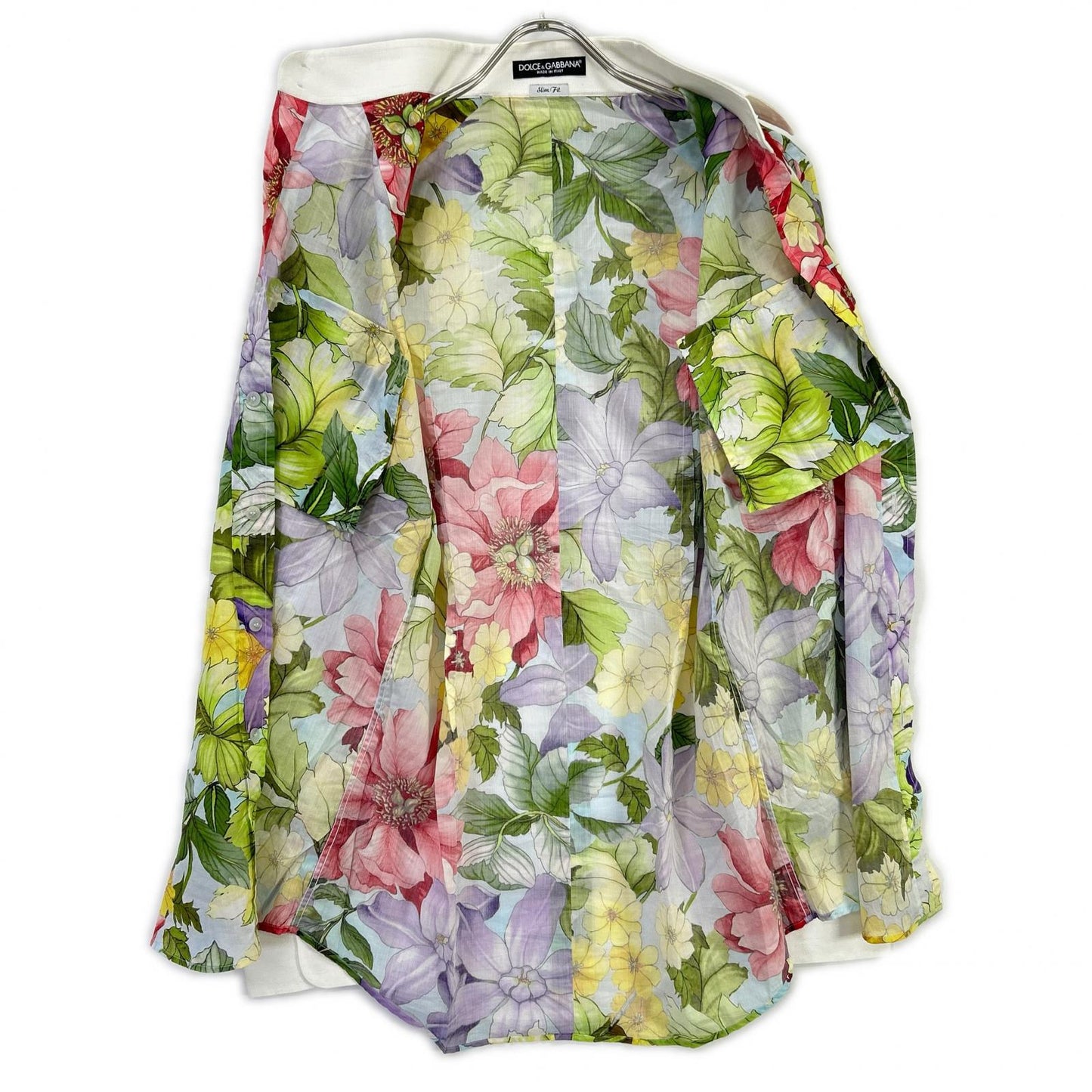 DOLCE&GABBANA Floral Print Color Block Shirt Multi