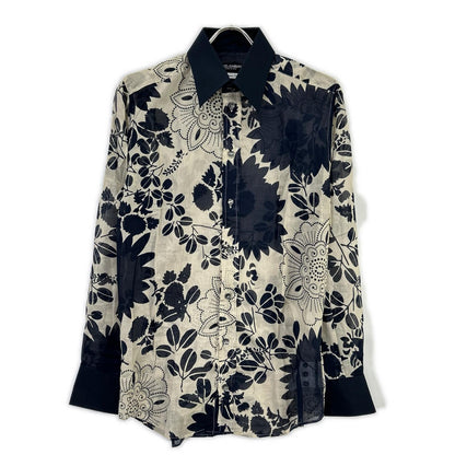 DOLCE&GABBANA 00s Floral Print Sheer Shirt Multi