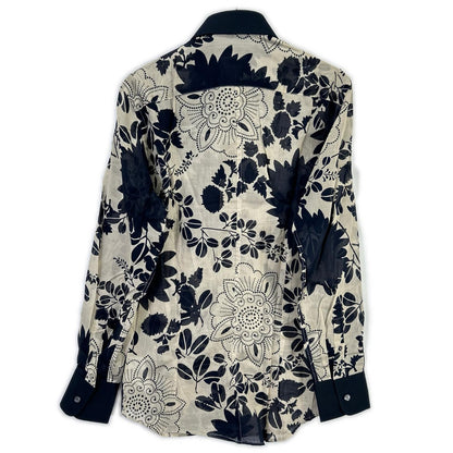 DOLCE&GABBANA 00s Floral Print Sheer Shirt Multi