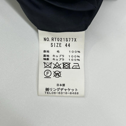RING JACKET RT021S77X Wool 3B Suit Jacket Navy Size 44