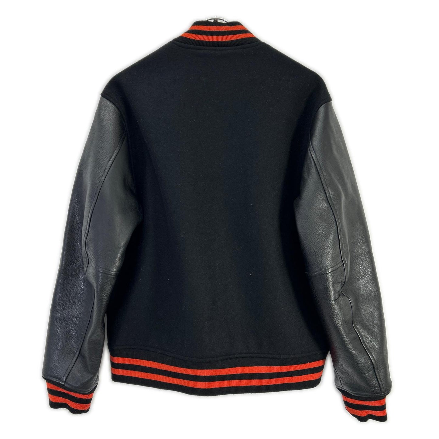 STANDARD CALIFORNIA Wool Leather Jacket Orange/Black Size M