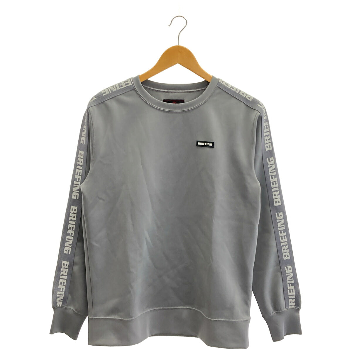 BRIEFING BRG221M37 Side Logo Crewneck Sweatshirt Gray Size M