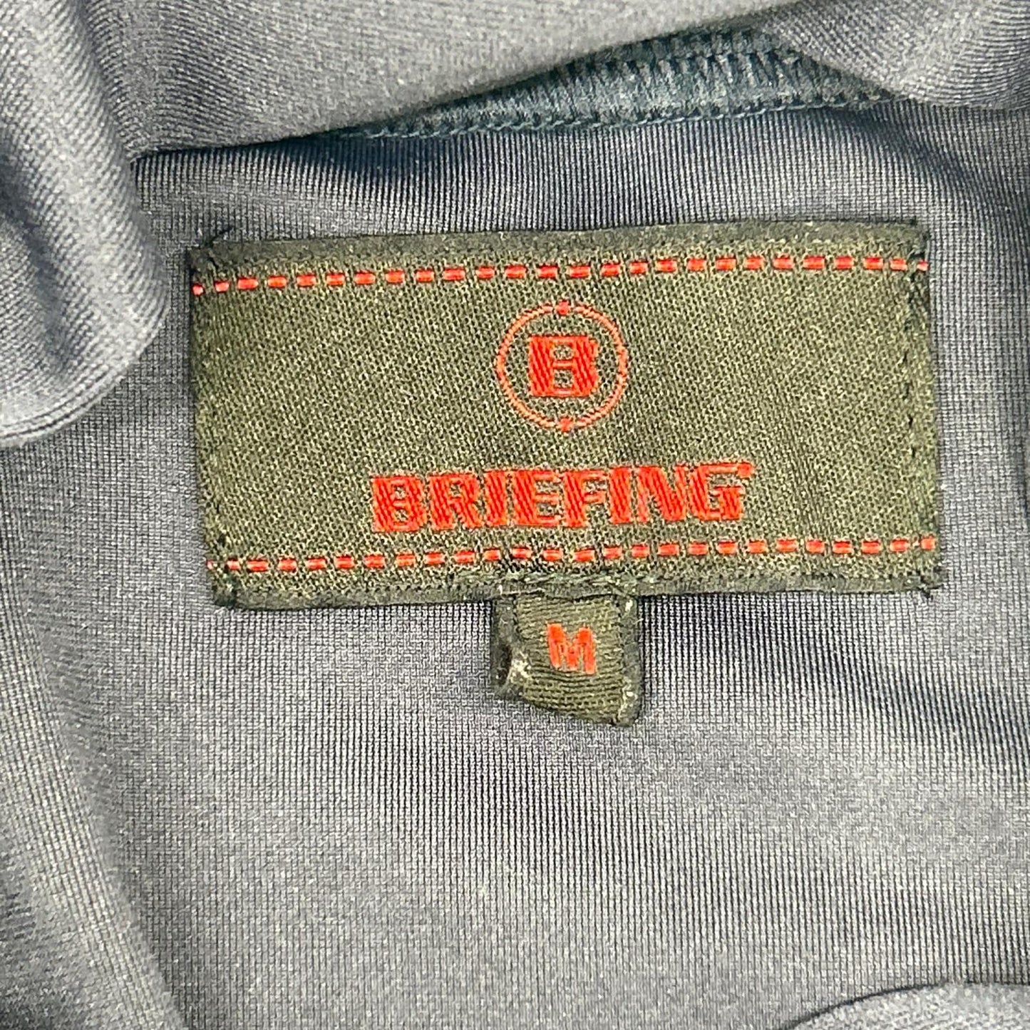 BRIEFING Navy Relaxed Fit High-Neck T-Shirt Size M