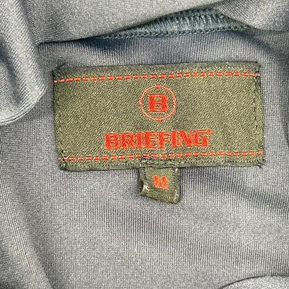 BRIEFING Navy Relaxed Fit High-Neck T-Shirt Size M