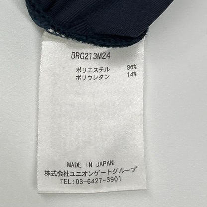 BRIEFING Navy Relaxed Fit High-Neck T-Shirt Size M
