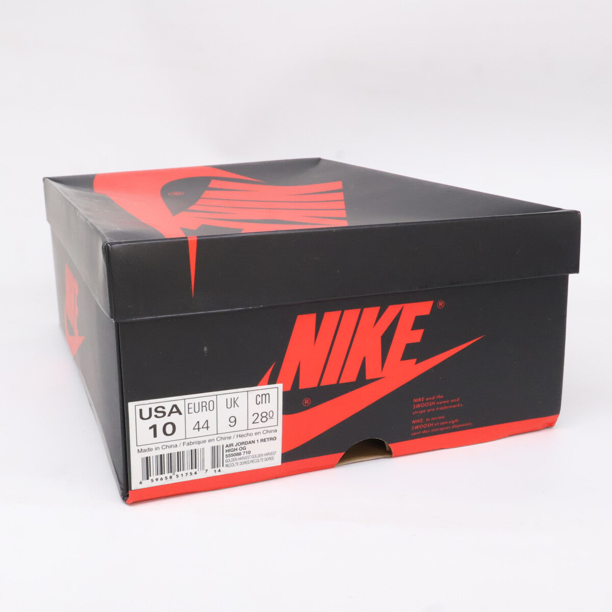 NIKE 555088-710 Air Jordan 1 Retro High OG Sneakers Size 10