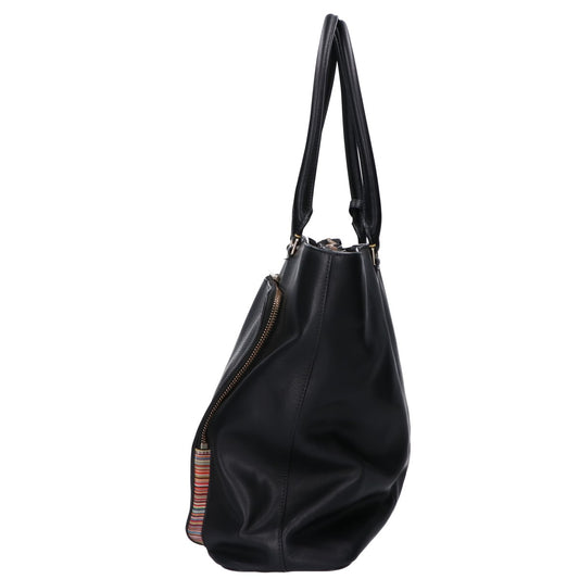 PaulSmith Black Front Pocket Leather Tote Bag Size ONE SIZE