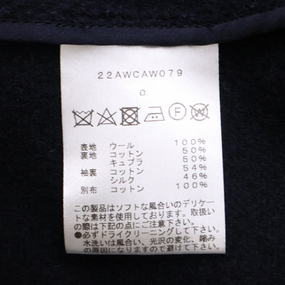 cantate x AWCAW 22AW Wool Blend Pile Duffle Coat Navy Size 0