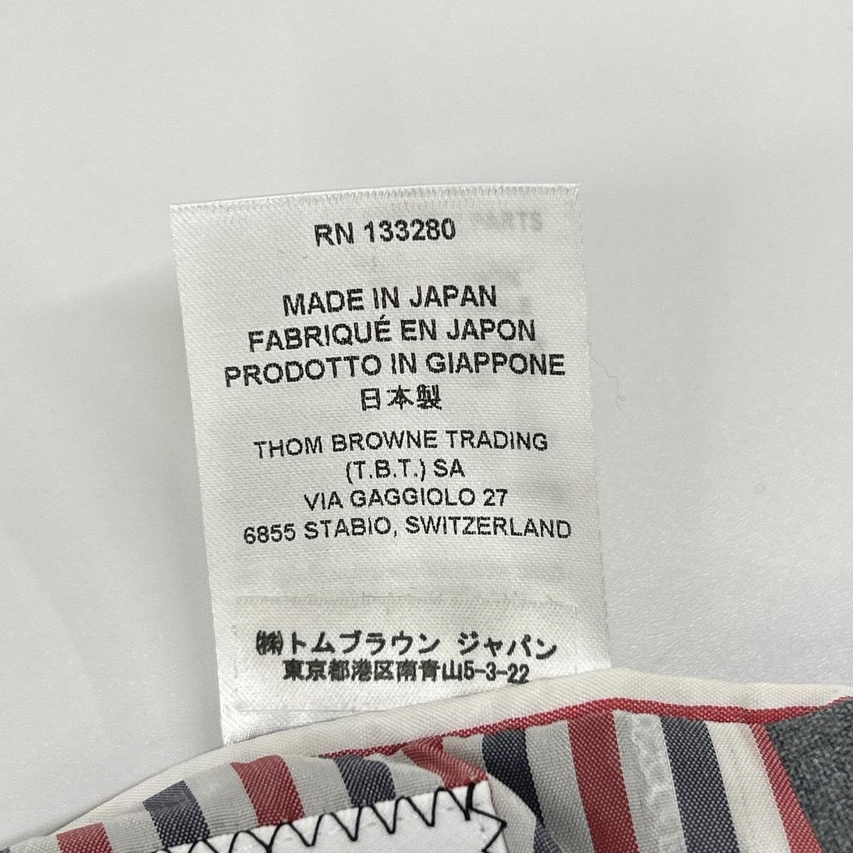 THOM BROWNE MJC187A RWB Arm Selvedge 3B Jacket Gray Size 4