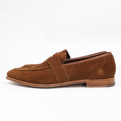 Crockett&Jones Brown Suede Penny Loafers Size 9E