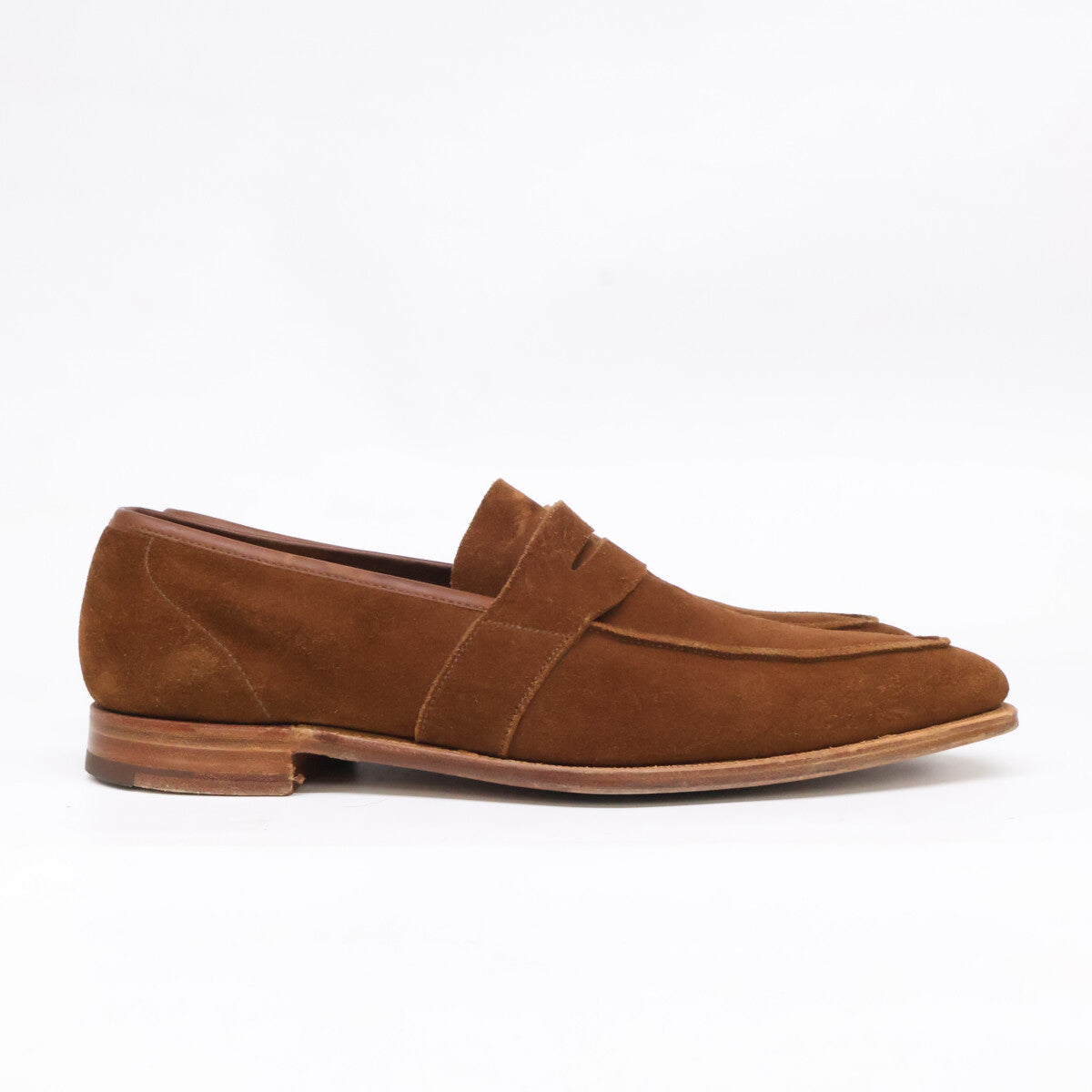 Crockett&Jones Brown Suede Penny Loafers Size 9E