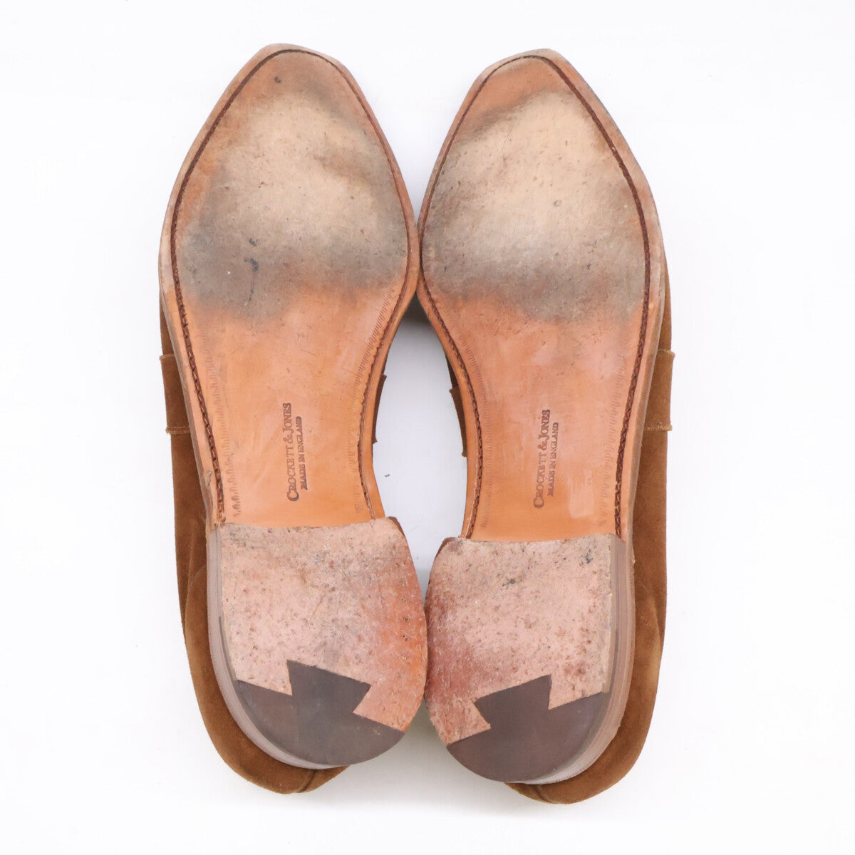 Crockett&Jones Brown Suede Penny Loafers Size 9E