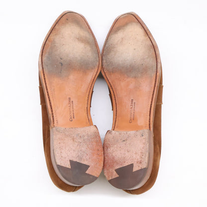 Crockett&Jones Brown Suede Penny Loafers Size 9E