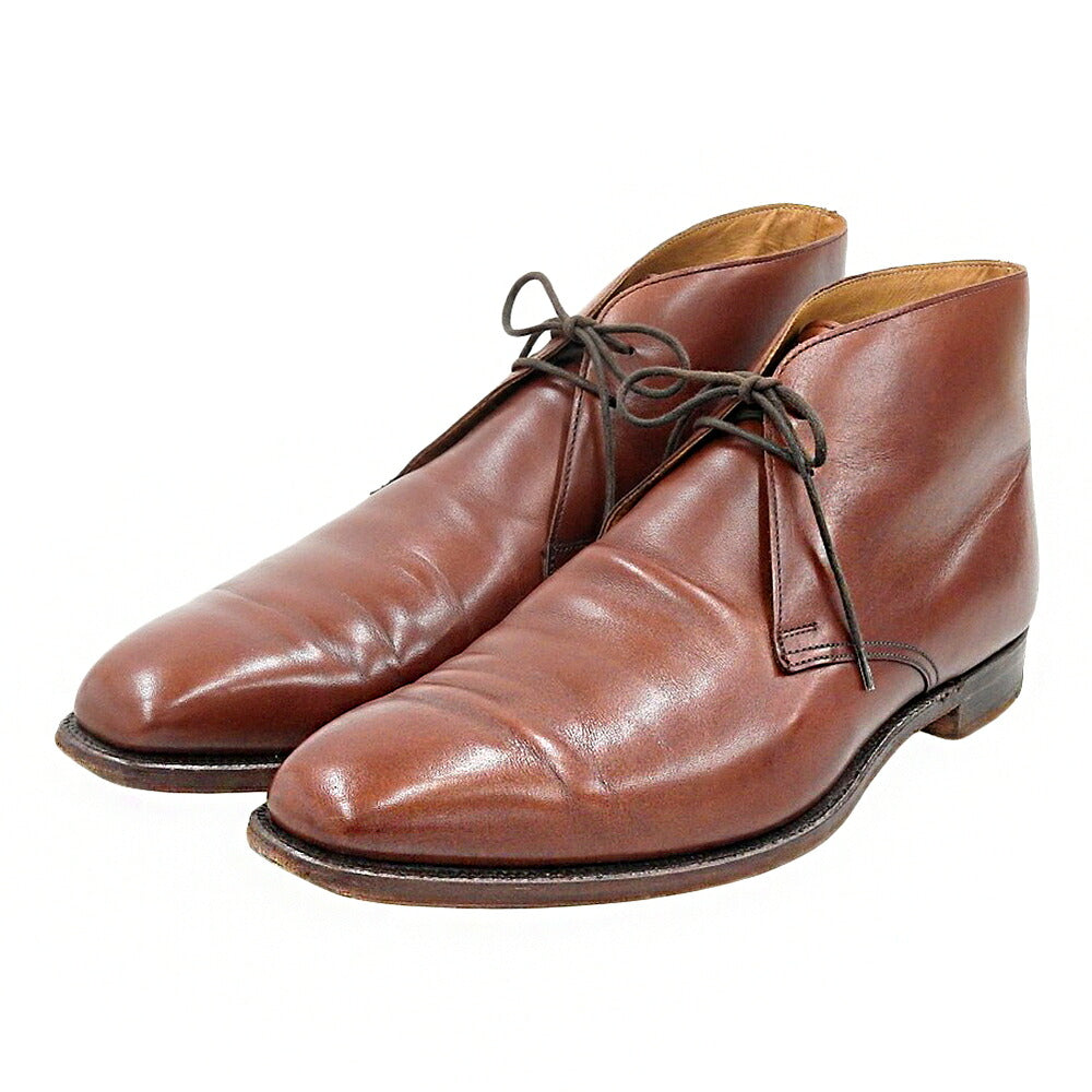 Crockett&Jones Brown Terbury Calf Leather Sneakers Size 8.5