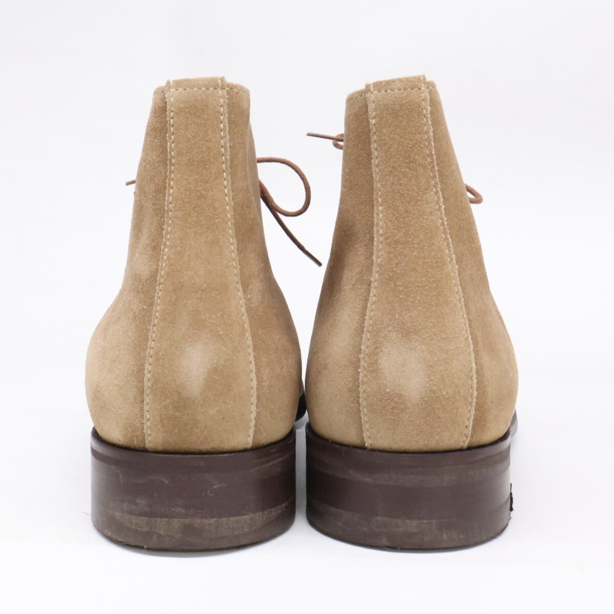 AlfredSargent SHIPS Bespoke Suede Chukka Boots Beige Size 8