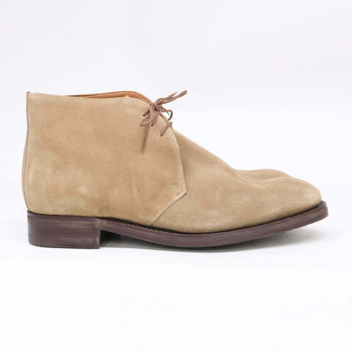 AlfredSargent SHIPS Bespoke Suede Chukka Boots Beige Size 8
