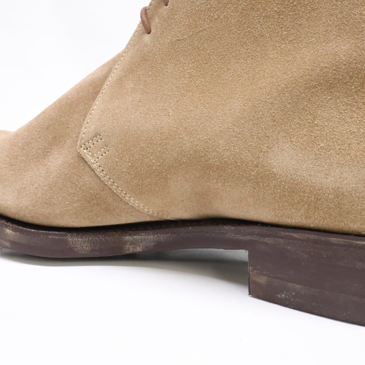 AlfredSargent SHIPS Bespoke Suede Chukka Boots Beige Size 8