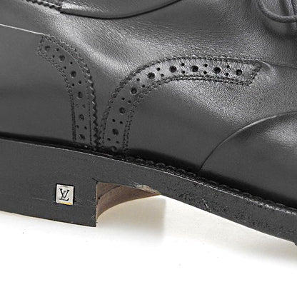 LOUIS VUITTON Wingtip Leather Dress Shoes Black Size 8.5