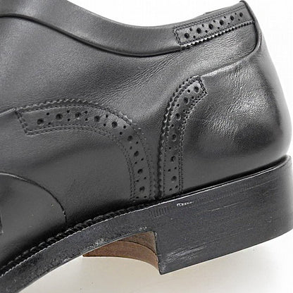 LOUIS VUITTON Wingtip Leather Dress Shoes Black Size 8.5