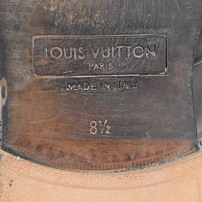 LOUIS VUITTON Wingtip Leather Dress Shoes Black Size 8.5