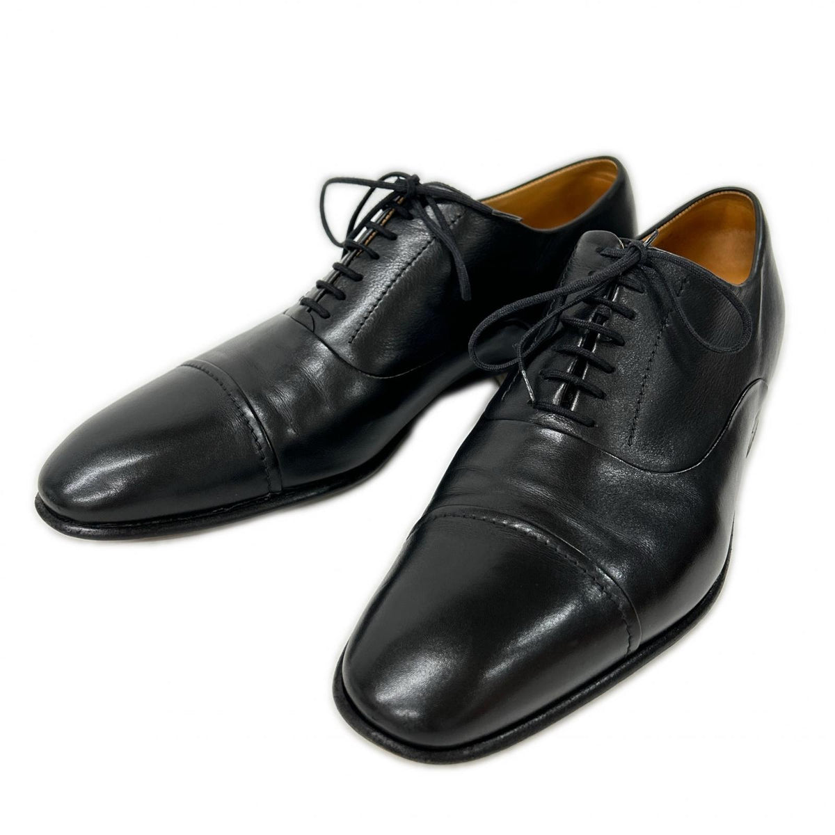 J.M. WESTON 428 90 Last Straight Tip Sneakers Black Size 8E