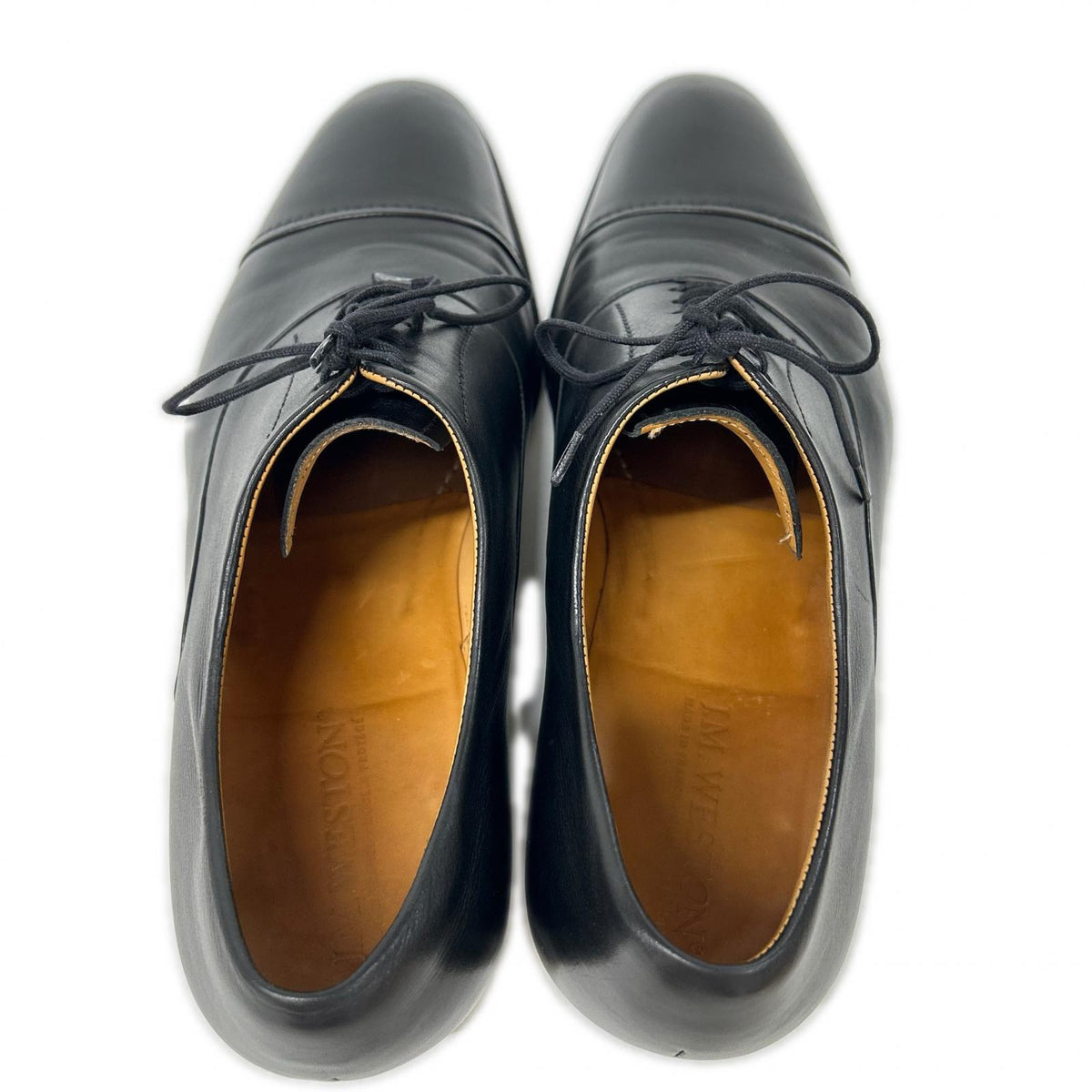 J.M. WESTON 428 90 Last Straight Tip Sneakers Black Size 8E