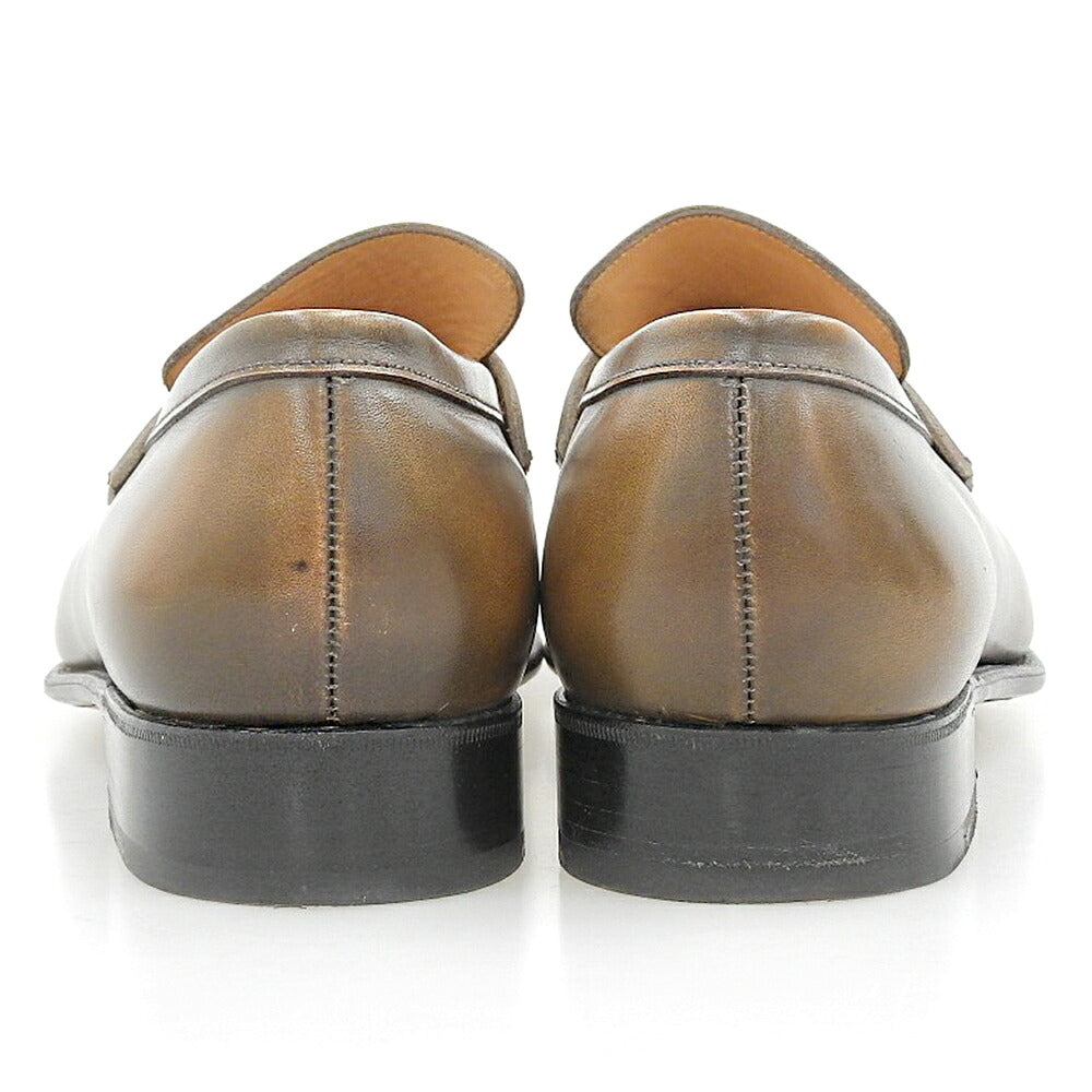 J.M. WESTON Brown Box Calf Square Toe Coin Loafers Size 8D