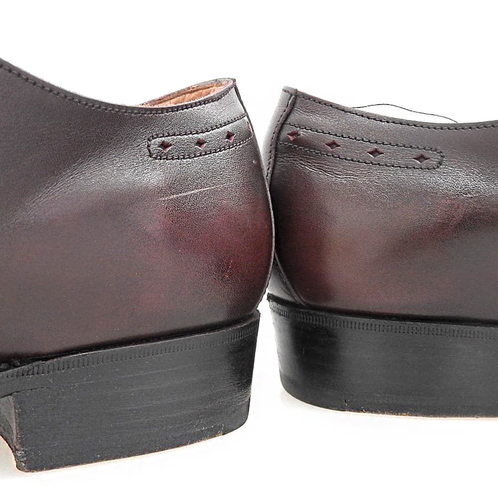 J.M. WESTON Burgundy Box Calf Plain Toe Sneakers Size 8 D