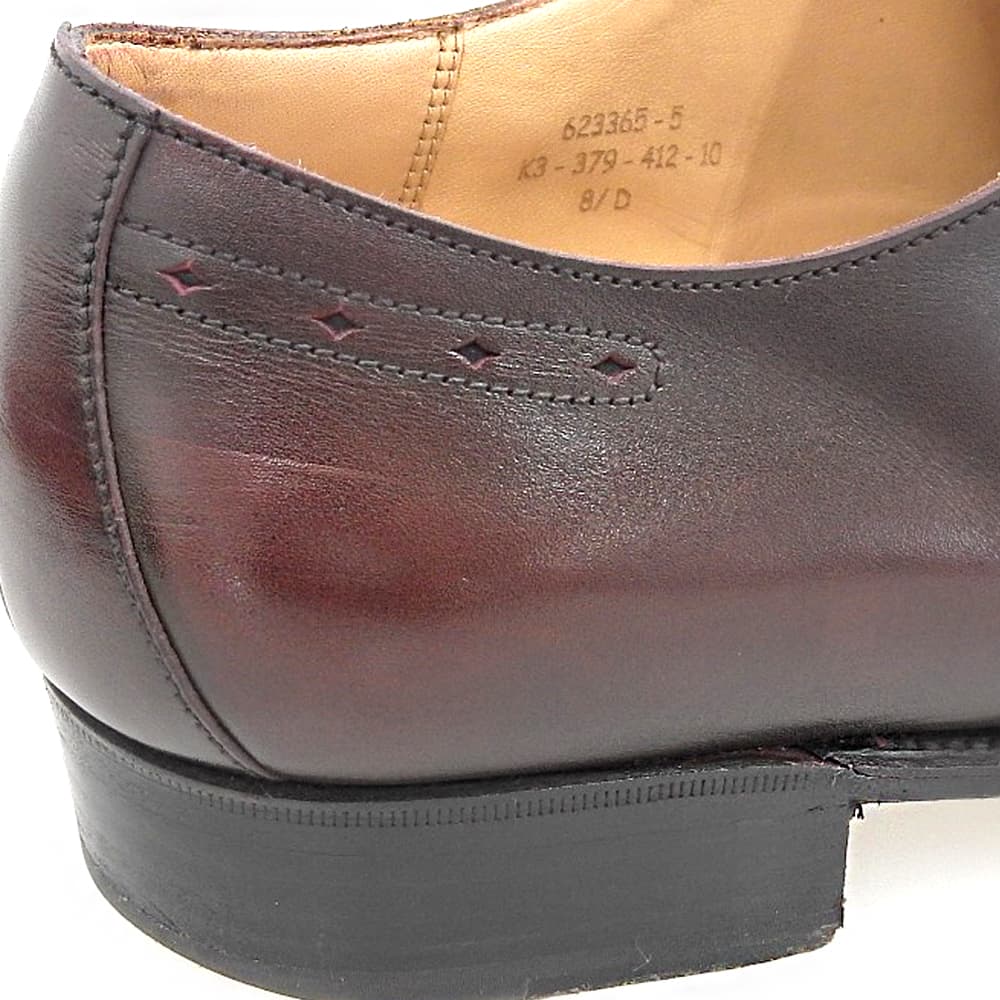 J.M. WESTON Burgundy Box Calf Plain Toe Sneakers Size 8 D