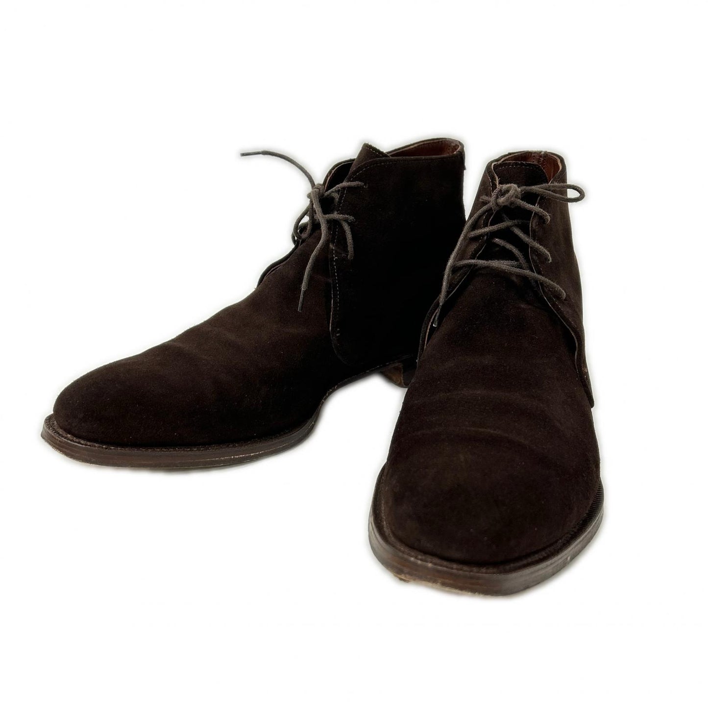 CHEANEY R276 Pony Suede Chukka Boots Dark Brown Size 8