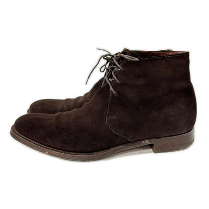 CHEANEY R276 Pony Suede Chukka Boots Dark Brown Size 8