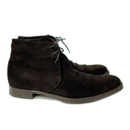 CHEANEY R276 Pony Suede Chukka Boots Dark Brown Size 8
