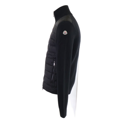 MONCLER Knit Panel Down Jacket Black Size S