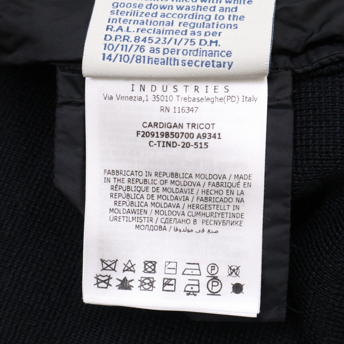 MONCLER Knit Panel Down Jacket Black Size S