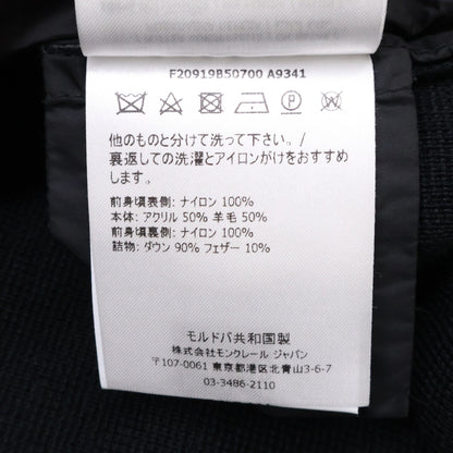 MONCLER Knit Panel Down Jacket Black Size S