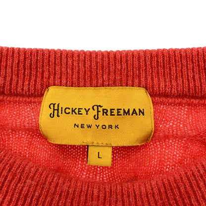 HICKEY FREEMAN HNC1 Cashmere Knit Sweater Red Size L
