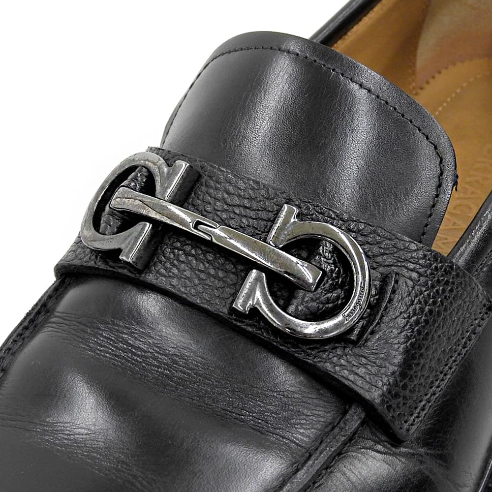 SalvatoreFerragamo Gancini Platform Loafers Black Size 9
