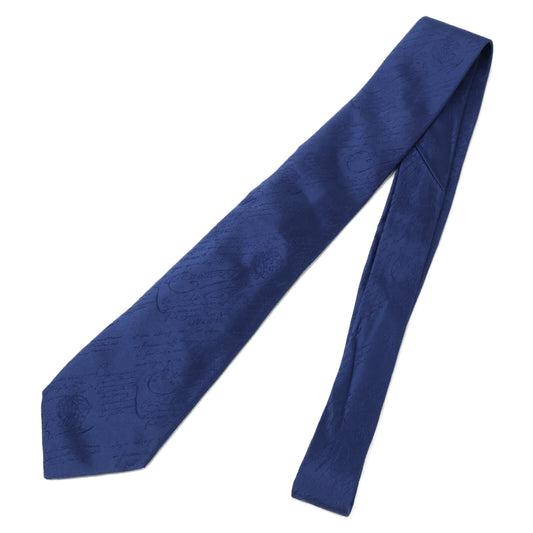 Berluti Scritto Silk Tie Navy Size ONE SIZE