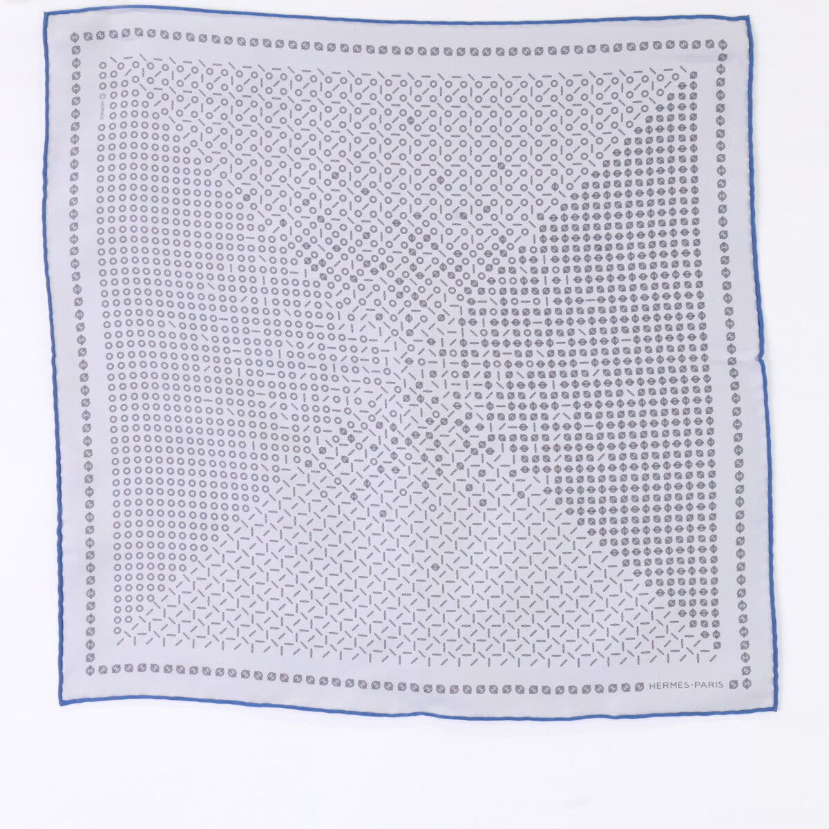 HERMES "Larguez les Amarres" Scarf Grey/Navy